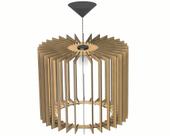 Luminária Teto tipo Pendente RIVIERA MDF - Completa -