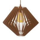 Luminária Teto tipo Pendente SAFIRA MDF - Completa - Cor: Marrom