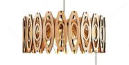 Luminária Teto tipo Pendente TOPÁZIO MDF - Completa - 02 bolas