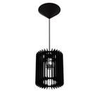 Luminária Teto tipo Pendente TURMALINA MDF - Completa - Cor: Preta