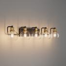 Luminária Tipace 5-Light Industrial Vintage Black Gold 107x19x18cm 120V Luminária Tipace 5-Light Industrial Vintage Black Gold 107x19x18cm 120V
