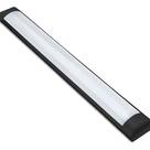 Luminária Tubular Slim Linear Led 18w 60cm Sobrepor Branco Frio 6500k Preta