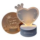 Luminária USB 3D Tipo Lousa P/ Recados e Mensagens Com Caneta Mágica KL1512 KL1516 KL1517 KL1518