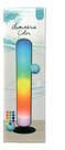 Luminaria Usb Colorida C/ Controle Remoto Cúpula Branco Estrutura Preto Barra Luz De Mesa Quarto
