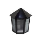 Luminária Veneza Parafusar na Parede Alumínio Preto 19x12cm Luminária Veneza Parafusar na Parede Alumínio Preto 19x12cm