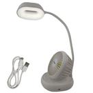 Luminaria Ventilador Flexivel Ajustavel Led 2 em 1 Abajur de Mesa Sem Fio USB Regulavel 3 intensidades