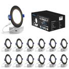 Luminária VOLISUN, pacote com 12 unidades, 4", 5CCT, LED regulável de 9,5 W Luminária VOLISUN, pacote com 12 unidades, 4", 5CCT, LED regulável de 9,5 W