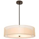 Luminária VONLUCE 20" de tecido duplo Shade Black Matte Black