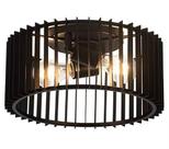 Luminária Zlepmlla Modern Black Flush Mount