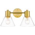 Luminárias de banheiro LMS Gold 2 Lights com vidro