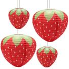 Luminárias de papel Windspeed 20 cm e 30 cm com decoração de morango Luminárias de papel Windspeed 20 cm e 30 cm com decoração de morango