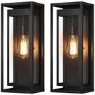 Luminárias de parede externas Slypadan 48 cm preto fosco, kit com 2 Luminárias de parede externas Slypadan 48 cm preto fosco, kit com 2