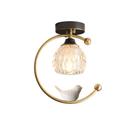 Luminárias de teto luz de teto dourado corredor mini lustre de cristal semi embutido quarto