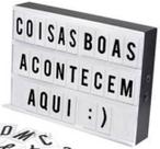 Luminárias Light Cinema Led Letreiro Cabo Usb Letras
