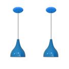 Luminárias pendentes balcão 2 un azul