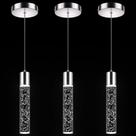 Luminárias pendentes Esfos Kitchen Island, pacote com 3 bolhas de cristal