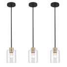 Luminárias pendentes KLSS Black Brass Kitchen Island (pacote com 3)