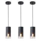 Luminárias pendentes LINSEEDS Black Glass, pacote com 3