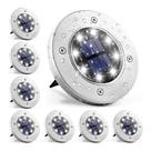 Luminárias Solar Kit 8 LED Iluminação Externas Para Jardim E Gramado