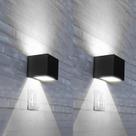 Luminárias solares de parede SOTTLOT 2 peças, cubo, 700 lm, 4000 K, à prova dágua