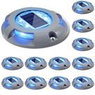 Luminarias Solares para Deck SIEDiNLAR LED Azul Impermeables Paquete de 12
