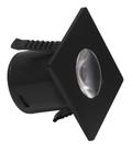 LUMINATTI - Spot Mini Embutir LED 1W 2700K Bivolt Preto Quadrado