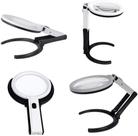 Lupa 1.8x 5x Multifuncional 12 Led Eletrônica Estética Dobrável 3B-1D
