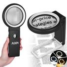 Lupa AIXPI 30X 40X com luz e suporte 18 LED preta