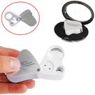 Lupa Conta Fio 30x 60x Lente Dupla Com LED Branco Portátil Profissional Flexivel Resistente 98891