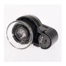 Lupa Conta Fios 45x preto leds branco e UV + bolsa de material sintético