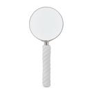 Lupa de Aumento Decorativa com Cabo em Poliresina Branco 22cm 21052 Mart