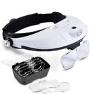 Lupa De Cabeça Profissional 2 Super Leds + 5 Lentes aumento