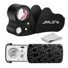 Lupa de joalheiro JARLINK 30X 60X 90X iluminada com luz UV