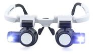 Lupa De Lentes De Aumento 9892h-1 Com Luzes Dupla Led Top
