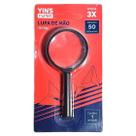 Lupa de Mão 50 mm - Ampliação 3X - Ideal para Leitura