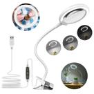 Lupa Delixike com luz e suporte, lupa 3X