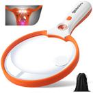 Lupa Ebbnivs Large 10X 20X 45X com laranja claro