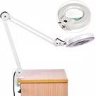 Lupa Estetica Luminaria De Led Retratil Articulavel Para Mesa Giratoria Optico
