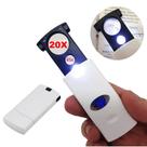 Lupa Iluminada Com 2 Lentes Zoom 20x e 45x Com Luz LED Para Leitura - 92045