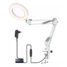 Lupa Luminaria Led Estetica Dentista Salao Cosmetologia Profissional Cilios Limpeza de Pele Suporte Flexivel Garra Giratorio Iluminaçao Multiuso