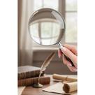 Lupa Profissional 5X Leitura Detalhada - Lente Vidro Cristal
