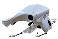 Lupa Profissional Formato Oculos Com 5 Lentes E Luz Led Para Iluminar