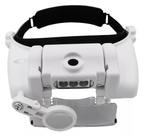 Lupa Profissional Mg81000G Vuemax Com Pala E 3 Leds 5 Lentes
