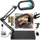 Lupa Veemagni 10X com Light & Stand, 5 modos de cores Lupa Veemagni 10X com Light & Stand, 5 modos de cores