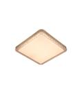 Luste Plafon Sobepor Acrílico Orion Efeito Estrelado 24W 40x40: Luz Quente 3000K