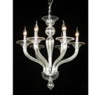 Lustre 06 Braços Cristal Branco Alta Decoração Formosa