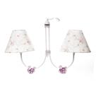 Lustre 2L Simples 2 Flores P Rosa Quarto Bebê Infantil Menina