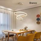 LUSTRE 3 ANEIS ARCO LED INTEGRADO 60cm