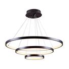 Lustre 3 Arcos Pendente Led Sala Moderno Luxuoso 3 Anéis Ring 20 40 e 60cm 55W Luz Branca 6500K Pronto para Instalar Altura Ajustável