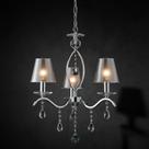 Lustre 3 Braços - Cromado Com Cupula Hevvy My94168/h3